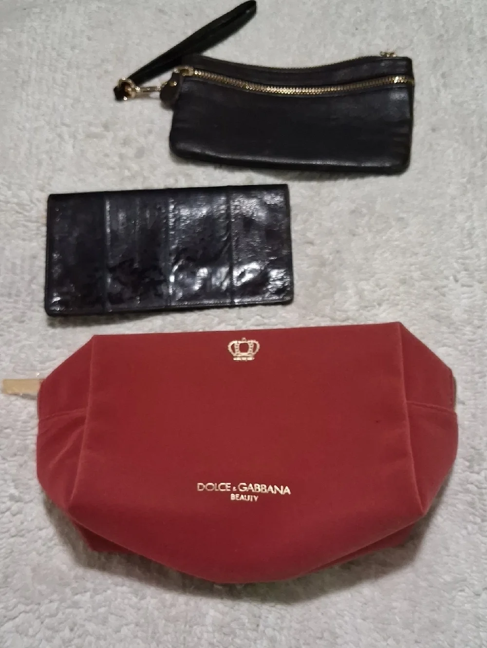 Dolce & Gabbana Beauty Case , C.H. Bass Wristlet & Eeeskin Checkbook Bundle